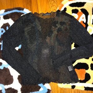 BRANDY MELVILLE glitter sheer top